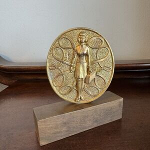 4" Two Sided Vintage "Sales Woman Award" Years Past And Present